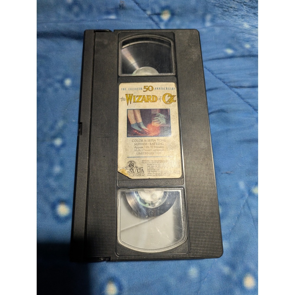 The Wizard of Oz 50th Anniversary VHS Limited Edition‎ MGM UA M301656 No Case